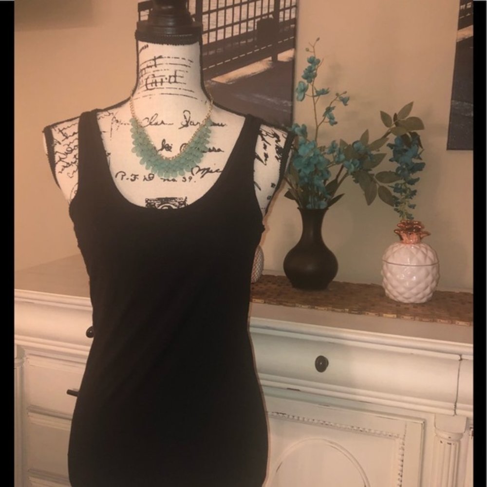 Hinge Black Tank Top